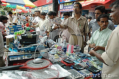 Chandni Chowk Street Market of Kolkata Editorial Stock Photo