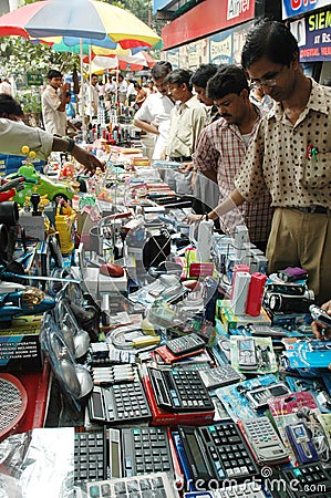 Chandni Chowk Street Market of Kolkata Editorial Stock Photo