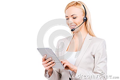 She knows how to help you. Stock Photo