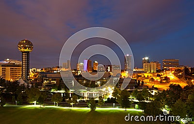 Knoxville at Night Stock Photo