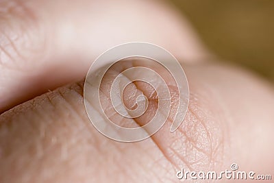 Knuckle of human hand Stock Photo