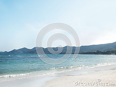 Ko samui chaweng beach Thailand modified photo dream beach Cartoon Illustration