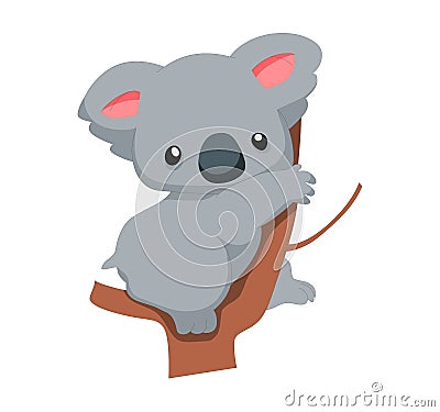 Koala so cute Vector Illustration