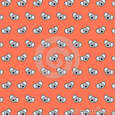 Koala - emoji pattern 61 Stock Photo