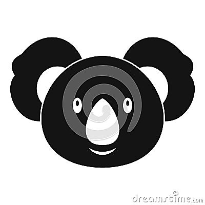 Koala icon, simple style Vector Illustration