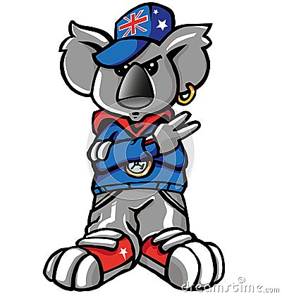 Koala rap Vector Illustration