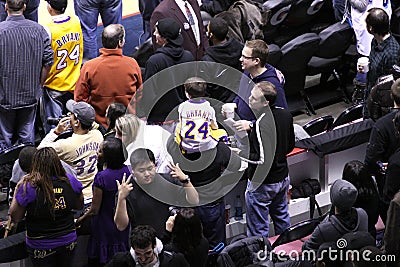 Kobe Bryant in the game against New Jersey Nets Editorial Stock Photo