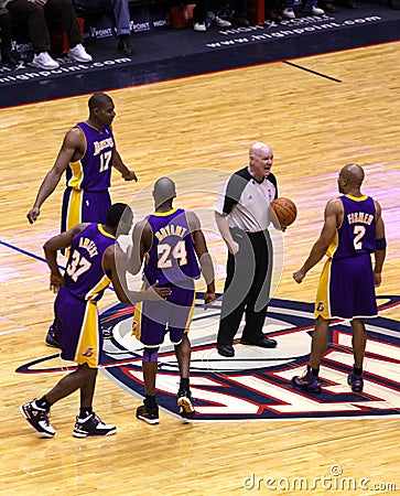 Kobe Bryant in the game against New Jersey Nets Editorial Stock Photo