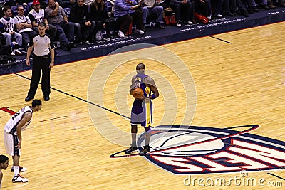 Kobe Bryant in the game against New Jersey Nets Editorial Stock Photo