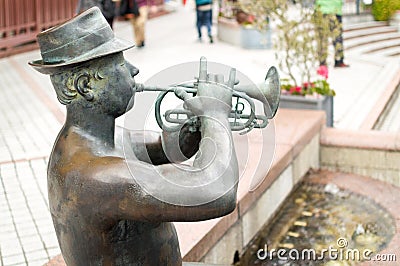 Kobe Jazz street, popular tourist area in Kobe, Japan Editorial Stock Photo