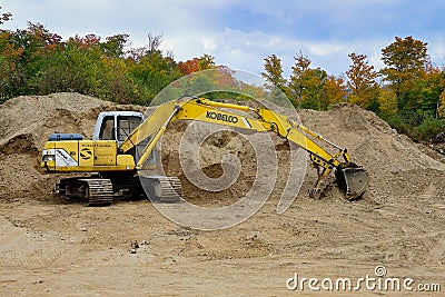 A Kobelco track hoe Editorial Stock Photo