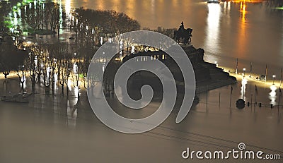 Koblenz City Germany flood historic German Corner3 Stock Photo