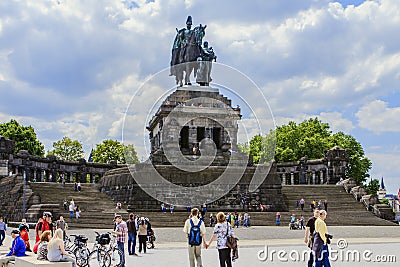 the Koblenz Monument. Editorial Stock Photo