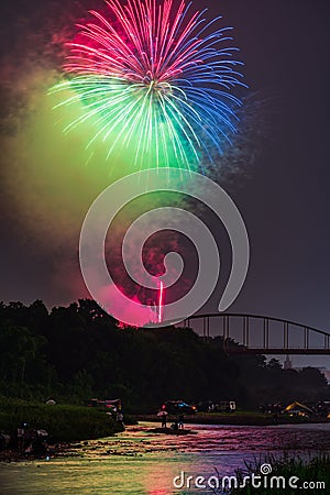 Koedo Kawagoe Fireworks Festival 2022 Stock Photo