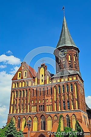 Koenigsberg Cathedral - Gothic temple 14th century. Kaliningrad Stock Photo