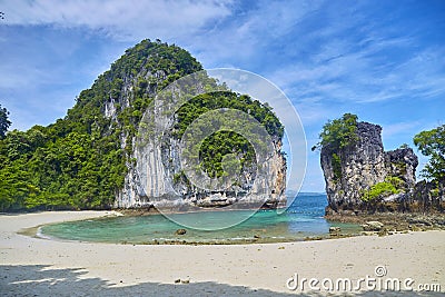 Koh Hong island with vivid beautiful sky Stock Photo