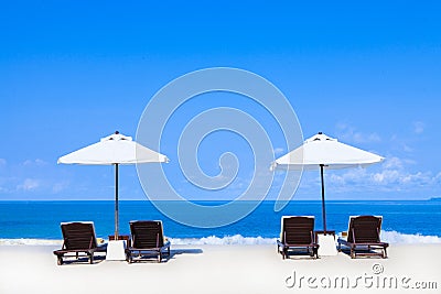 Koh Lanta beach umbrella Stock Photo