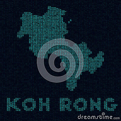 Koh Rong tech map. Vector Illustration