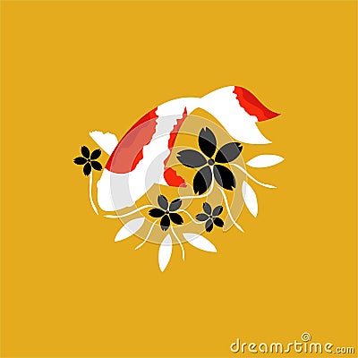 Koi logo japan fish japanese, Koi Fishes Logo. Luck, prosperity and good fortune. Vector Illustration