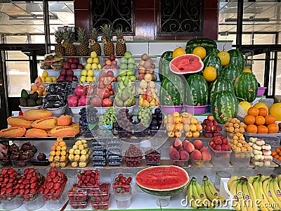 Kok Bazar, literally Green Bazar, located in Almaty, Kazakhstan Stock Photo
