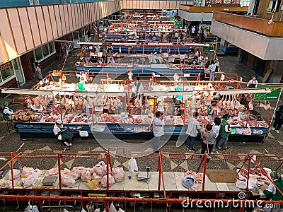 Kok Bazar, literally Green Bazar, located in Almaty, Kazakhstan Editorial Stock Photo