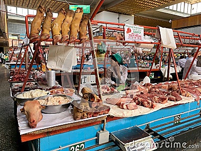 Kok Bazar, literally Green Bazar, located in Almaty, Kazakhstan Editorial Stock Photo