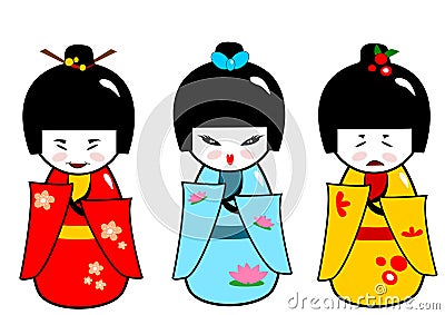 Kokeshi dolls Cartoon Illustration