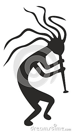 Kokopelli - tribal vector symbol, fertility deity Vector Illustration