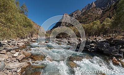 The Koksu river. Stock Photo