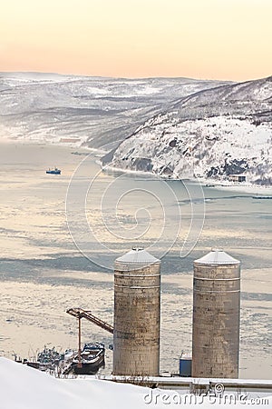 Kola bay Stock Photo