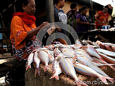 Sea fish sold in traditional markets Editorial Stock Photo