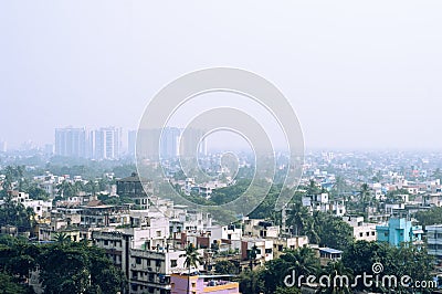Kolkata City of Joy Skyline View. Landscape Scenery Urban India Cityscape. Architecture Business Travel Tourism Center City. Editorial Stock Photo