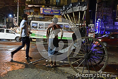 Kolkata At Night Editorial Stock Photo