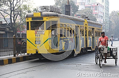 Kolkata tram Editorial Stock Photo