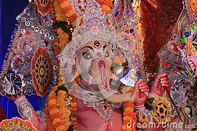 God Ganesha also known as Ganapati, Vinayaka, and Pillaiyar. Editorial Stock Photo