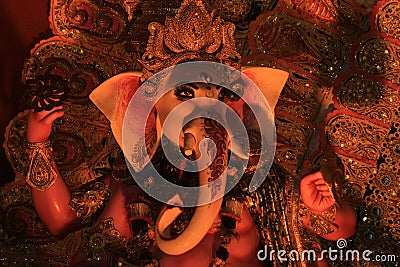 God Ganesha also known as Ganapati, Vinayaka, and Pillaiyar. Editorial Stock Photo