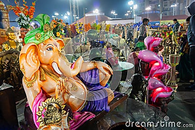Ganesha doll being sold at handicrafts fair Editorial Stock Photo