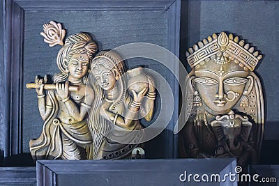 Idols being sold at handicrafts fair Editorial Stock Photo