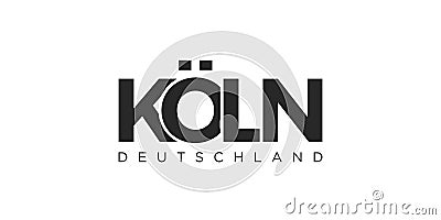 Koln Deutschland, modern and creative vector illustration design featuring the city of Germany for travel banners, posters, and Vector Illustration