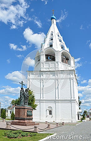 Kolomna. Russia. The bell tower of Tikhvinskaya church Editorial Stock Photo