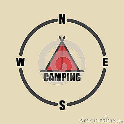 logo vector gathering of campers Vector Illustration