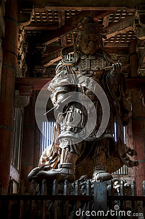 Komukuten Guardian at Todai-ji Daibutsu-den, Nara, Japan Stock Photo