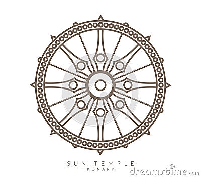 Konark Wheel - Sun Temple - Odisha - Icon Stock Photo