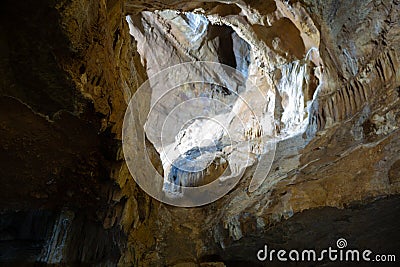 Koneprusy cave, Central Bohemian Region Stock Photo