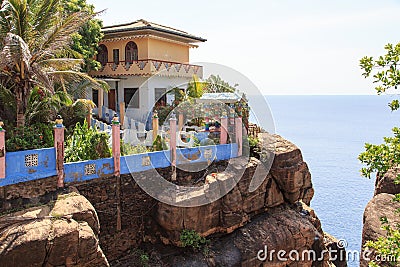 Koneswaram Kovil temple and Swami Rock Trincomalee Sri Lanka Stock Photo