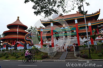 Kong Miao Confucian Temple in Taman Mini Indonesia Indah, Jakarta. Editorial Stock Photo