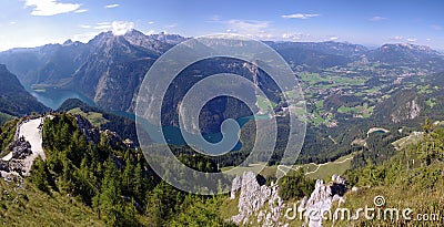 Konigsee lake in Bavarian Alps Stock Photo