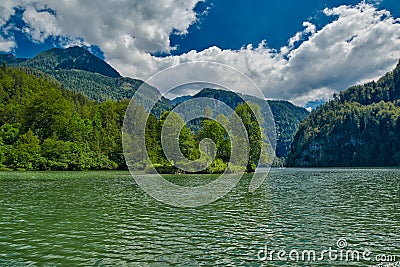 Konigsee Lake Boat Tour Stock Photo