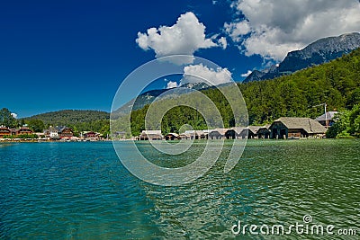 Konigsee Lake Boat Tour Stock Photo