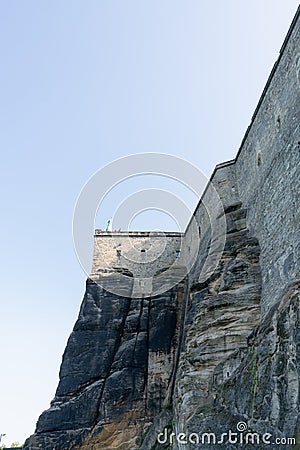 Konigstein Fortress castle tourist vacation europe germany saxon bastille Stock Photo